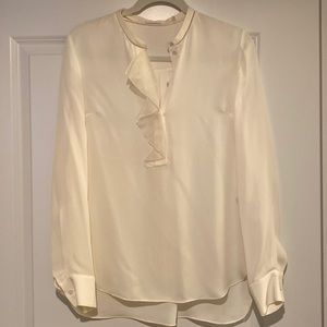 Elie Tahari Silk Ruffle top